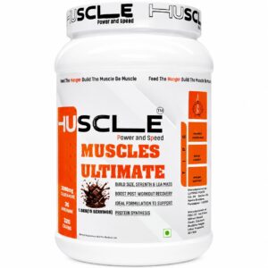 HUSCLE Muscles Ultimate Weight Gainer Chocolate Flavour | Nutrition Powder Blend | Protein and Carbohydrate Beverage Mix | 30 Servings | Supplement for Adults | 3kg Pack