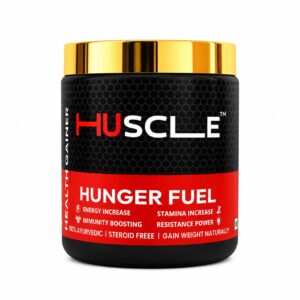HUSCLE Hunger Fuel Health Gainer | Ayurvedic Nutrition Powder | Beverage Mix for Adults | 34 Servings | Convenient Powder Format | 100g Pack