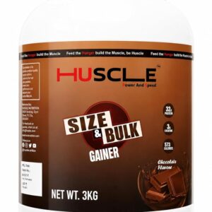 Huscle Size & Bulk Gainer for Muscle Growth & Strength Support (3KG, Size & Bulk Gainer)
