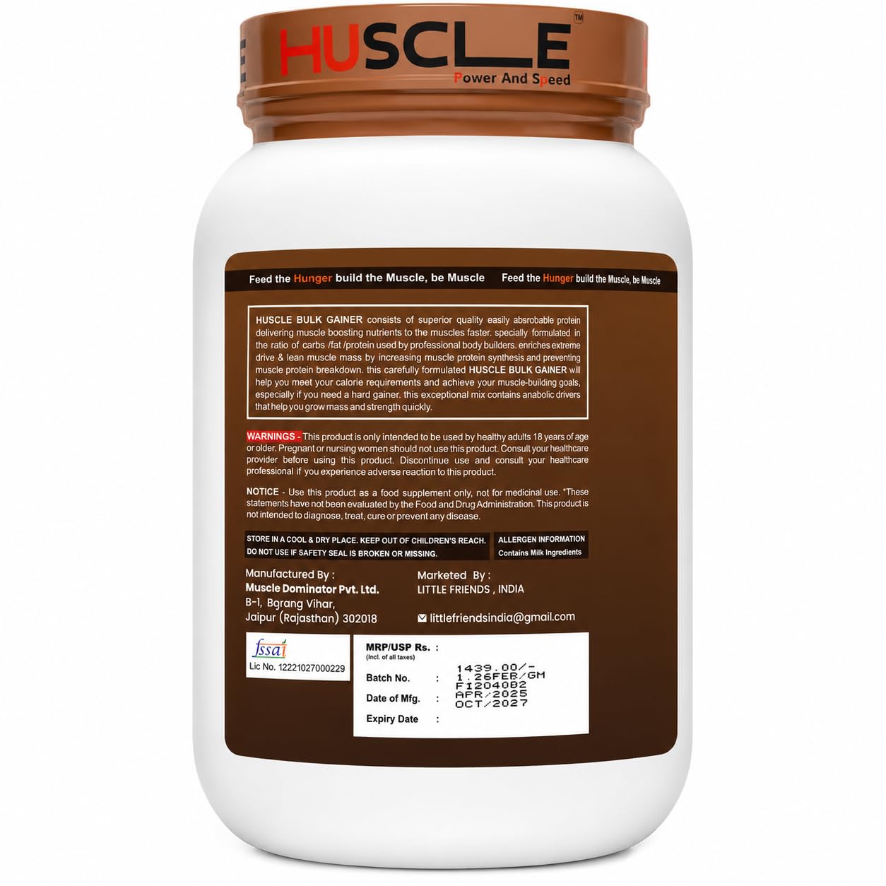 Huscle Size & Bulk Gainer for Muscle Growth & Strength Support (3KG, Size & Bulk Gainer) - Image 2