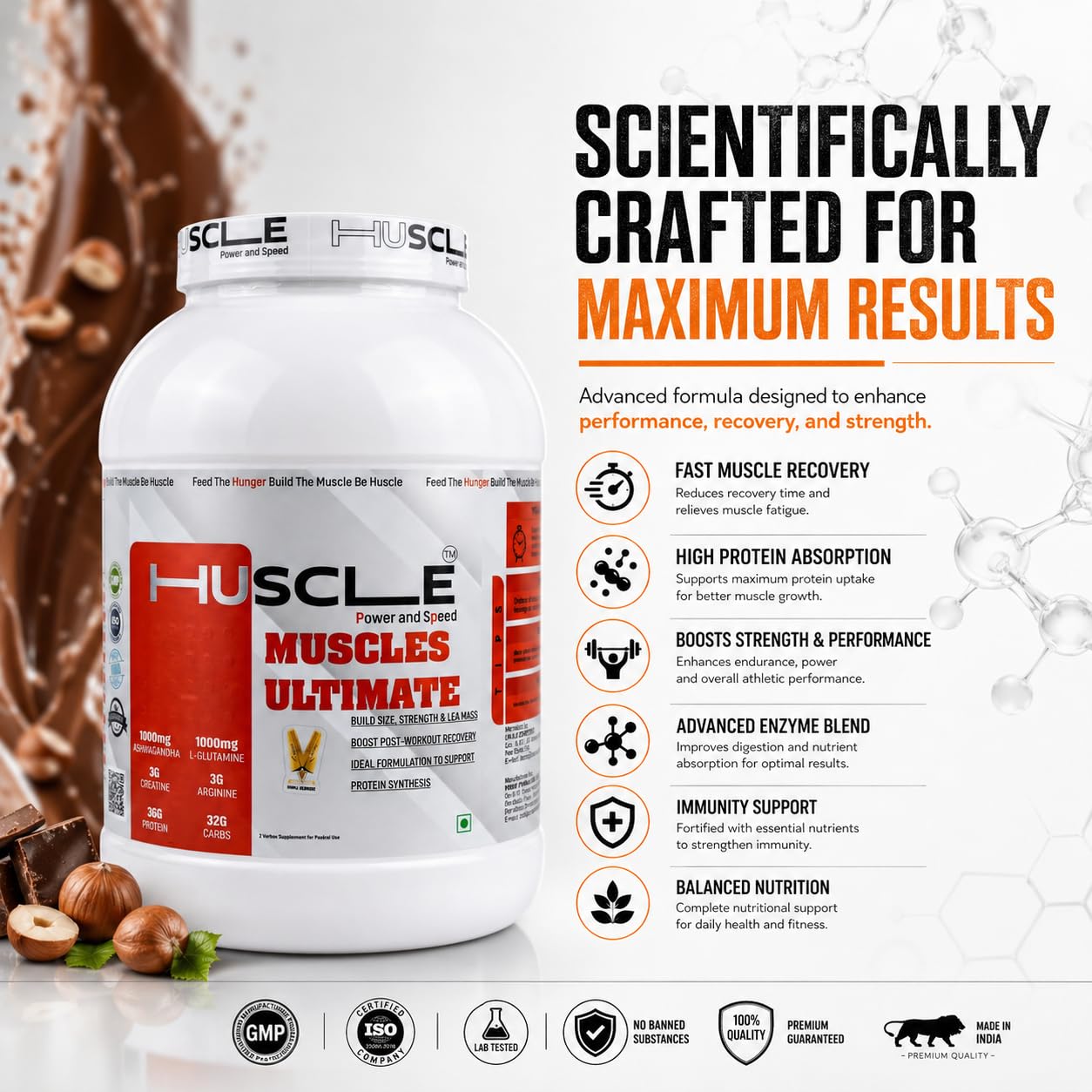 HUSCLE Muscles Ultimate Mass Gainer Powder - Image 2