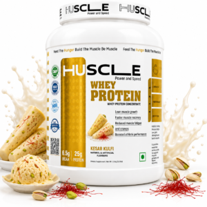 HUSCLE Whey Protein Concentrate Kesar Kulfi Flavour | Whey Based Nutrition Powder | Protein Beverage Mix | 41 Servings | Supplement for Adults | 1.25kg Pack