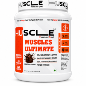 HUSCLE Muscles Ultimate Weight Gainer Chocolate Flavour | Nutrition Powder Blend | Protein and Carbohydrate Beverage Mix | 30 Servings | Supplement for Adults | 3kg Pack