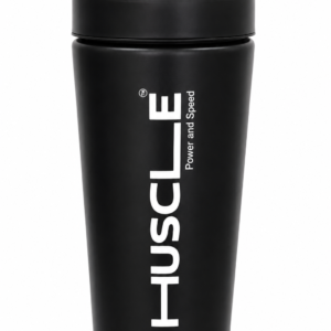 Huscle Steel Shaker Bottle Black | 739ml Capacity | Stainless Steel Mixing Bottle | Leak Resistant Lid | Suitable for Protein and Beverage Mixing